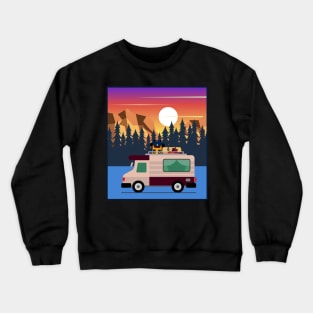 Car camping Sticker, for travel lovers, Camping Crewneck Sweatshirt